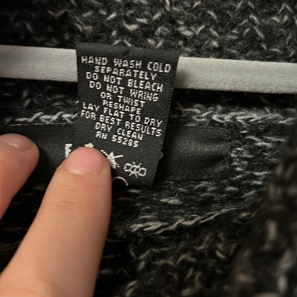 Express grey wool turtleneck sweater womens L - Picture 2 of 3